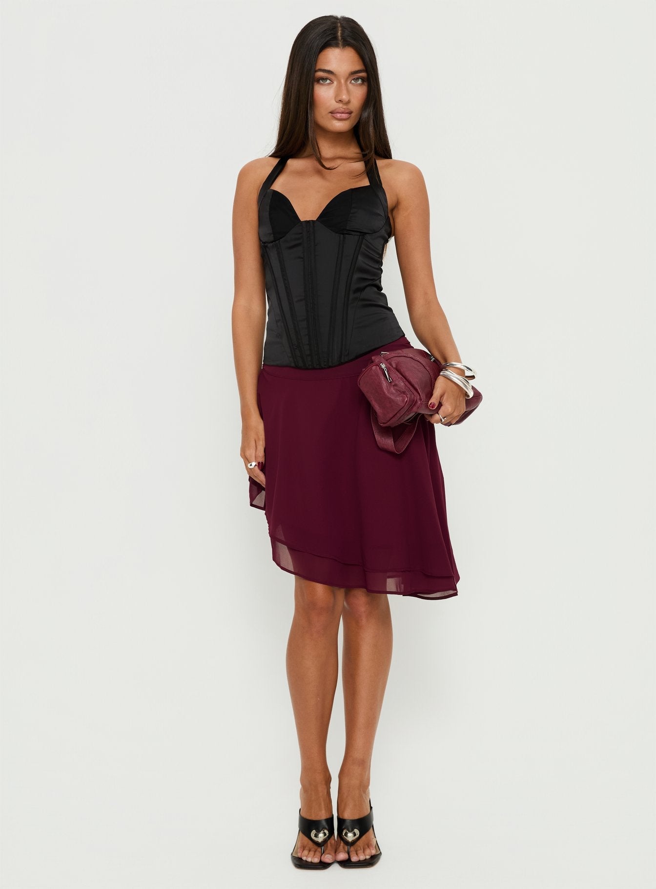 Raeshelle Halter Corset Top Black
