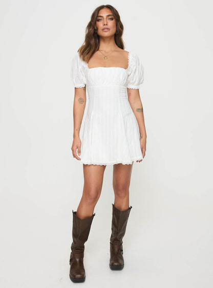 Rabatia Mini Dress White