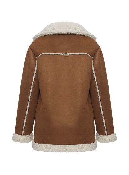 Marysville Faux Fur Oversized Jacket Tan