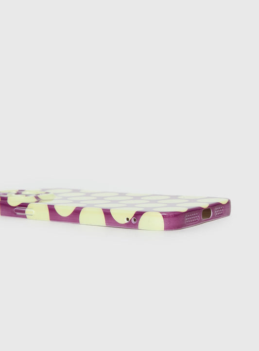 Evyna iPhone Case Yellow / Plum Polka Dot