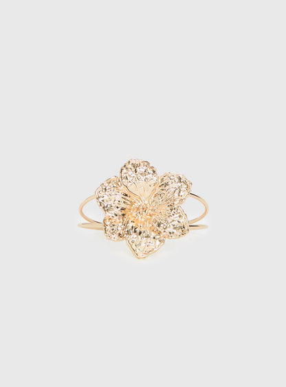 Set Adrift Flower Cuff Gold