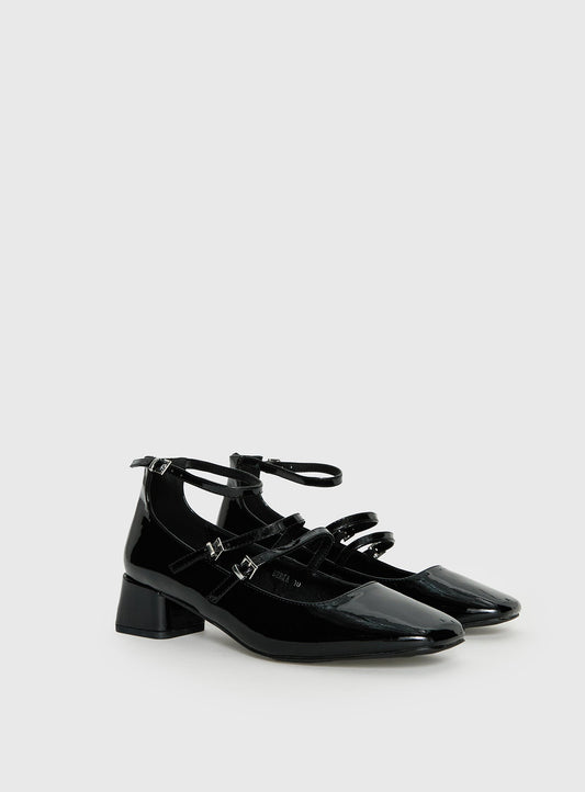 Berta Heels Black Patent