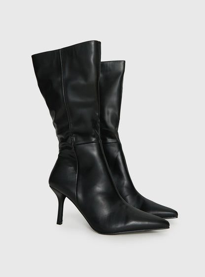 Elodiee Knee High Boots Black