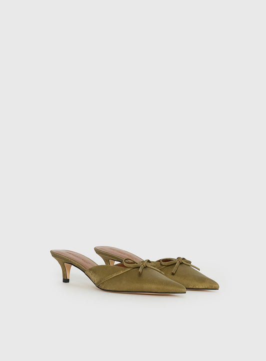 Unrivaled Pointed Toe Faux Suede Heels Green