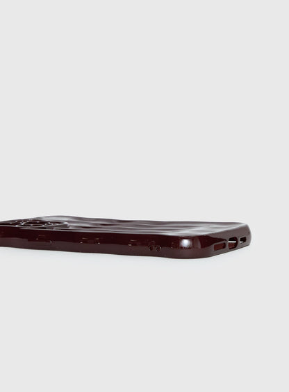 Keep Talking iPhone Case Burgundy