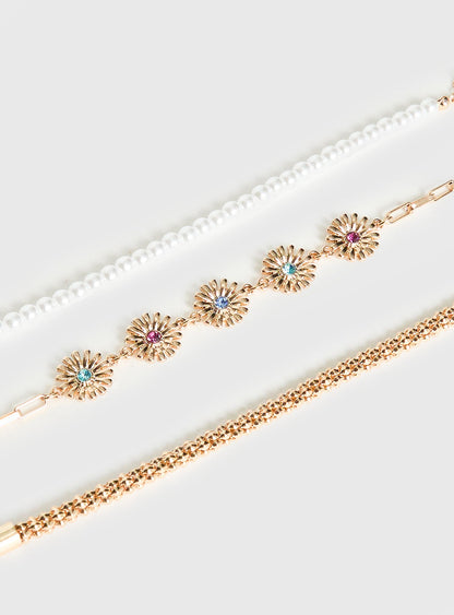 Del Rio Layered Bracelet Gold