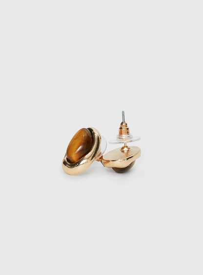Around The Corner Earrings Gold