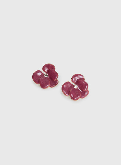 Daylight Savings Flower Earrings Pink