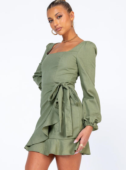 The Villa Mini Dress Green