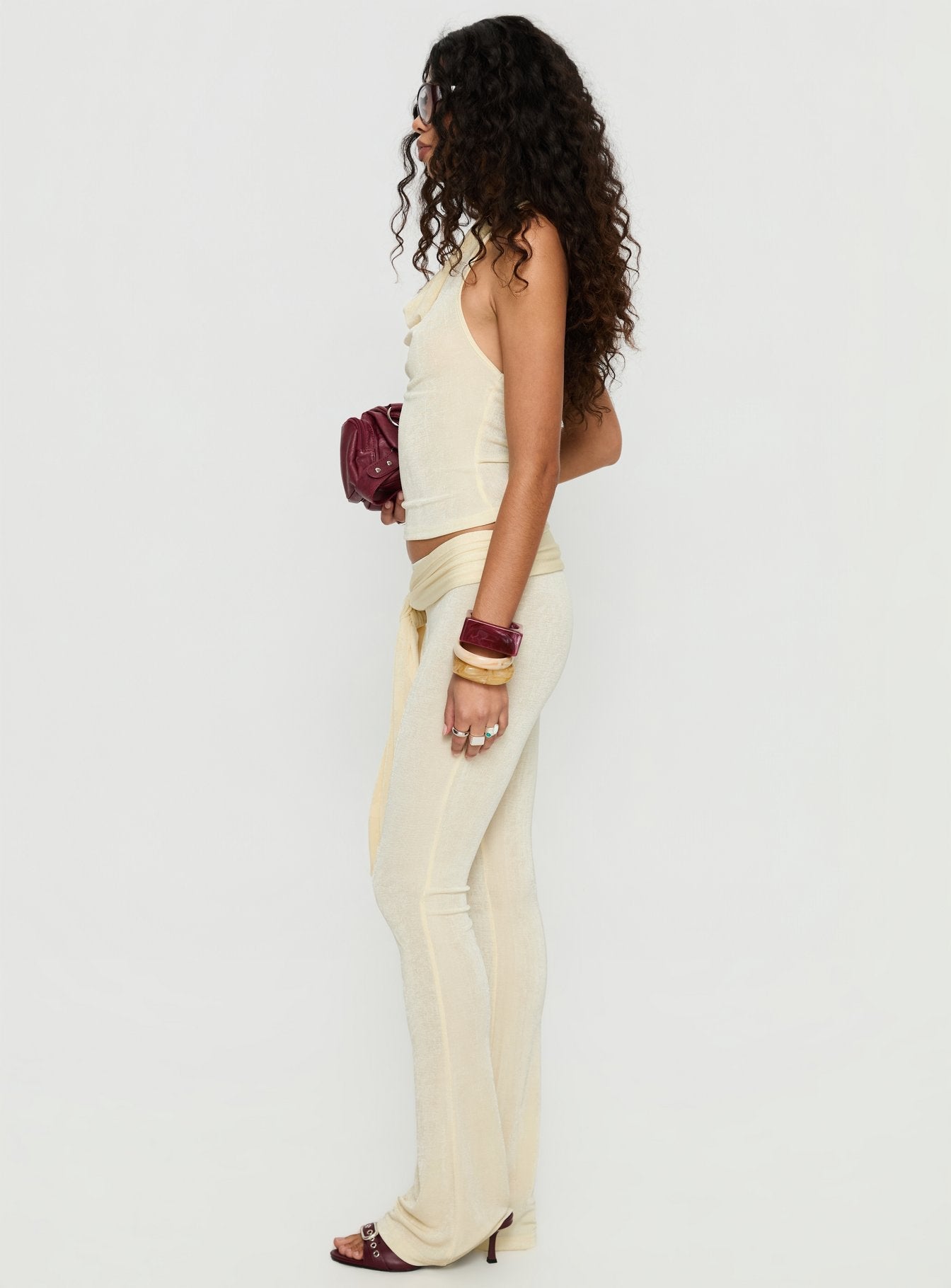 Butterfly Tie Detail Pants Lemontini