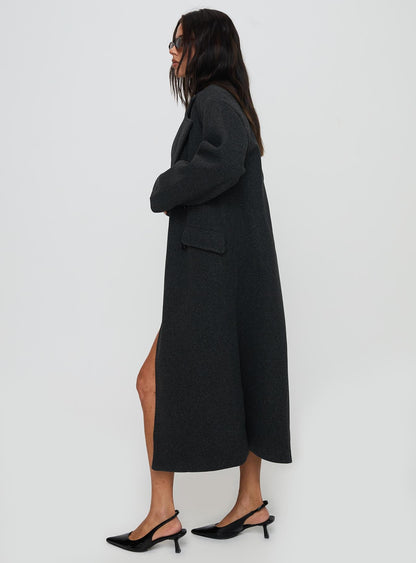 Night Shift Trench Coat Dark Grey