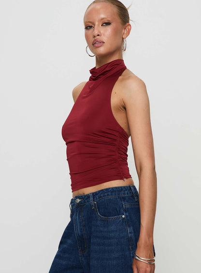 Giggle Top Burgundy