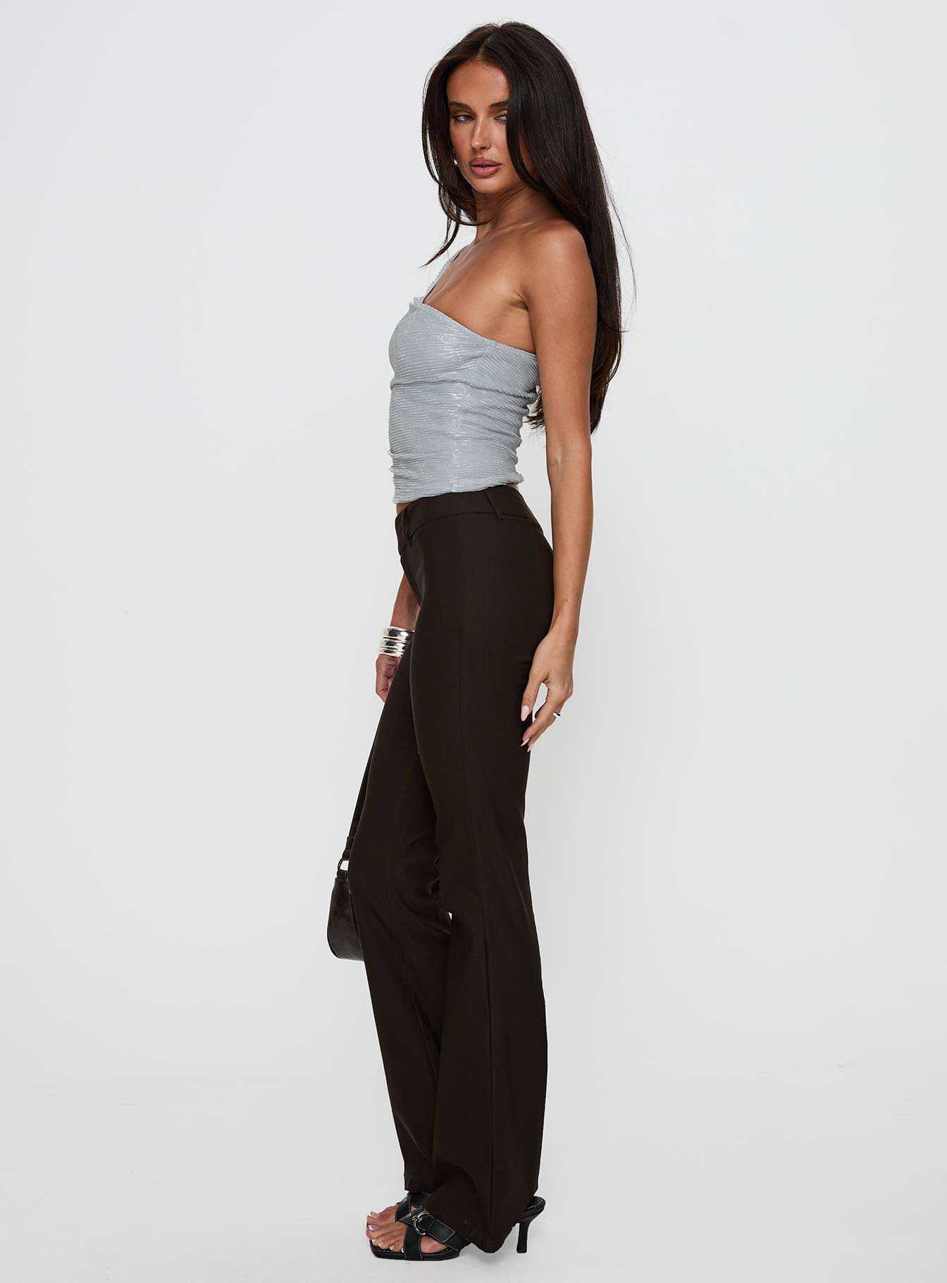 Kinkirk Flared Pants Chocolate Petite