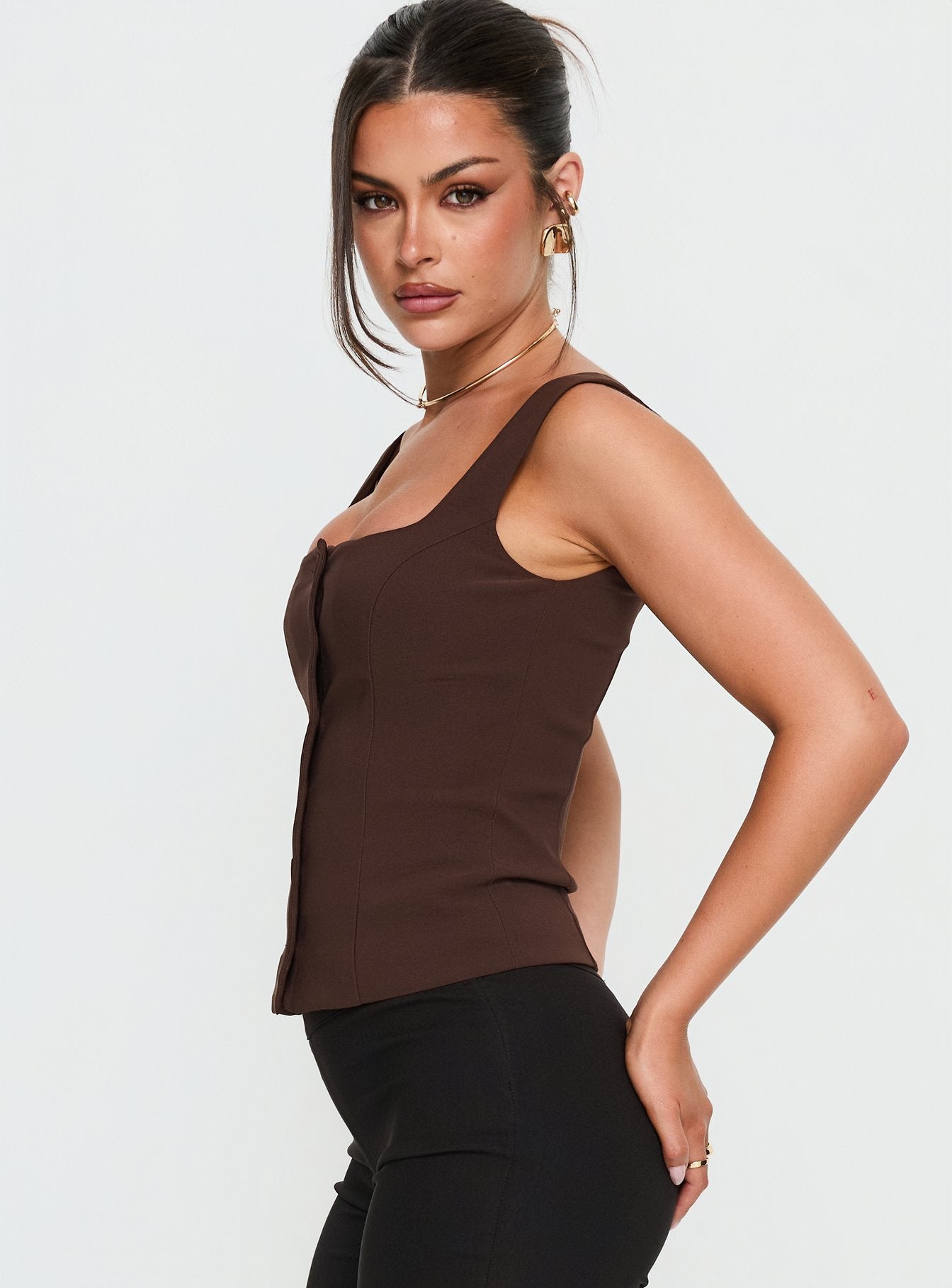 Zamie Top Chocolate
