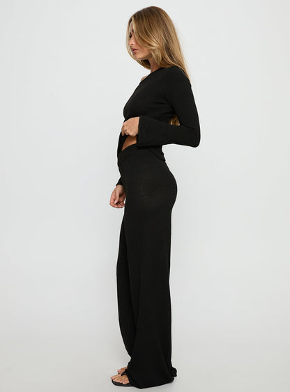 Jaede Knit Pants Black