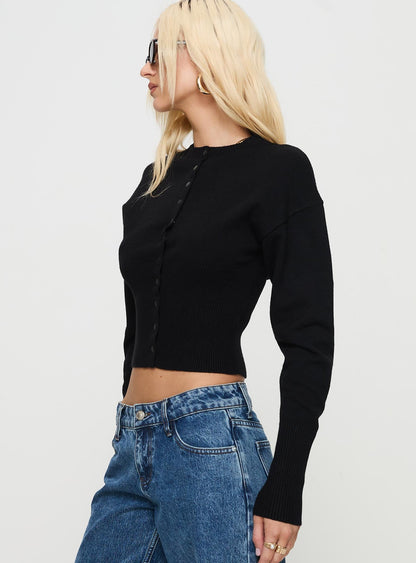Head In The Clouds Cardigan Onyx
