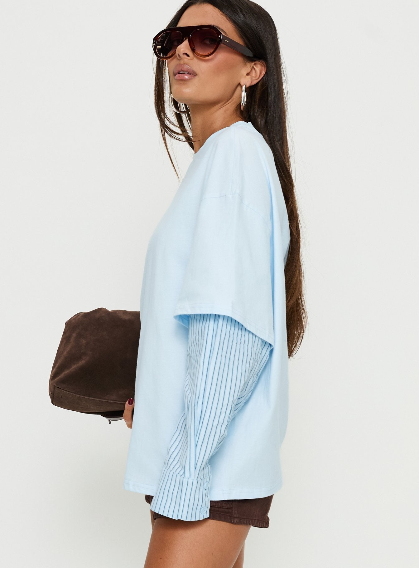 Renelle Layered Long Sleeve Top Multi