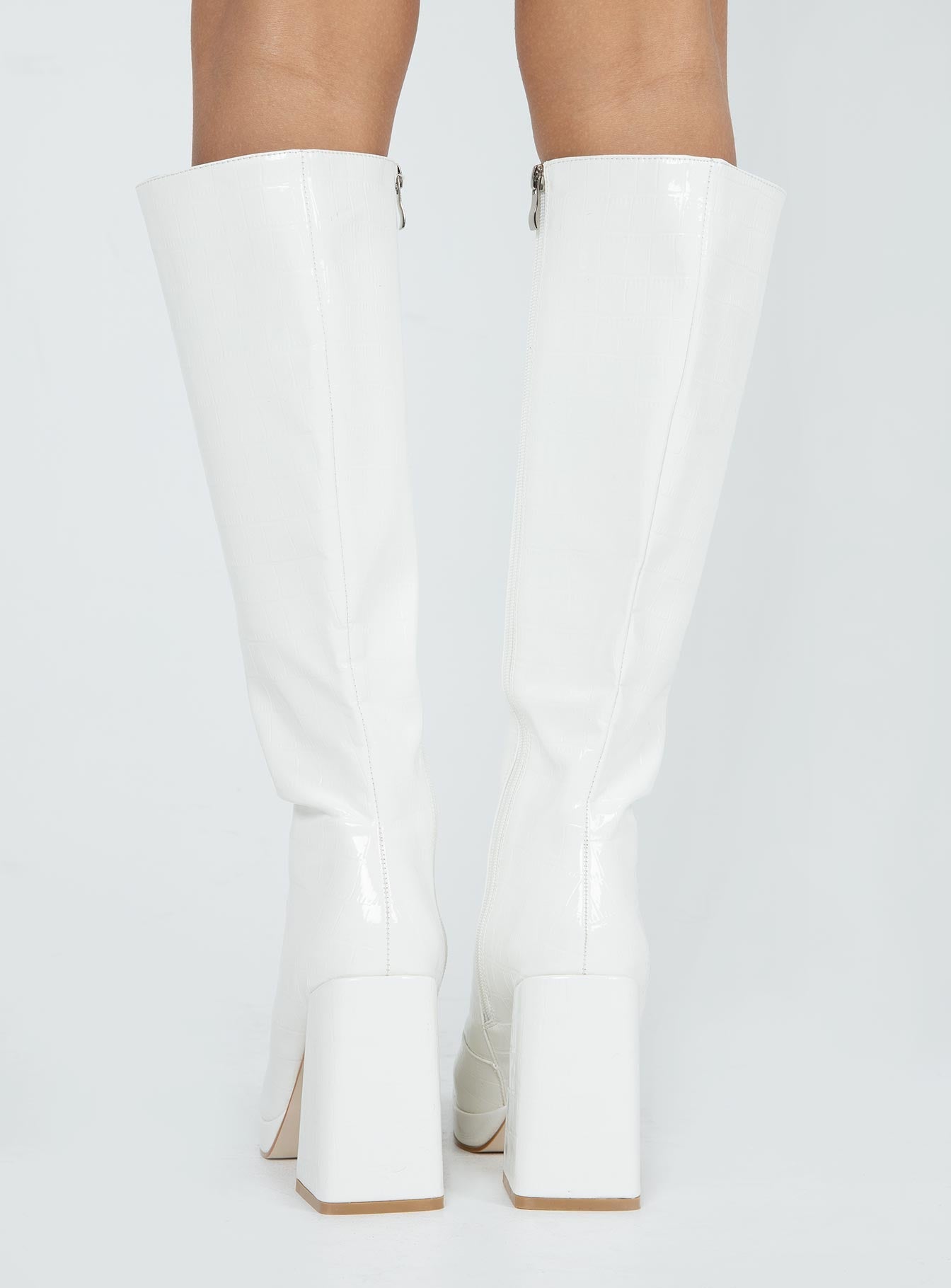 Montgomery Boot White Croc