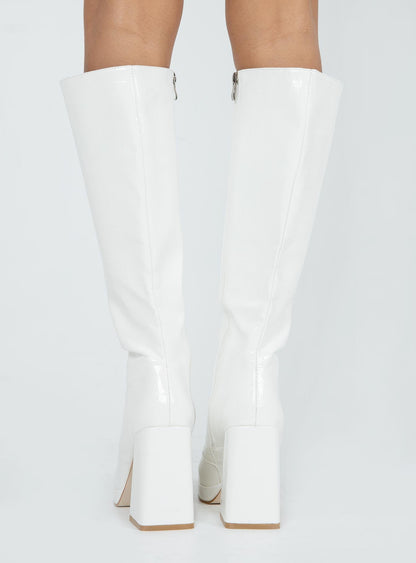 Montgomery Boot White Croc