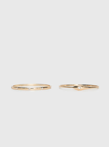 Glitter And Honey Diamante Bracelet Pack Gold