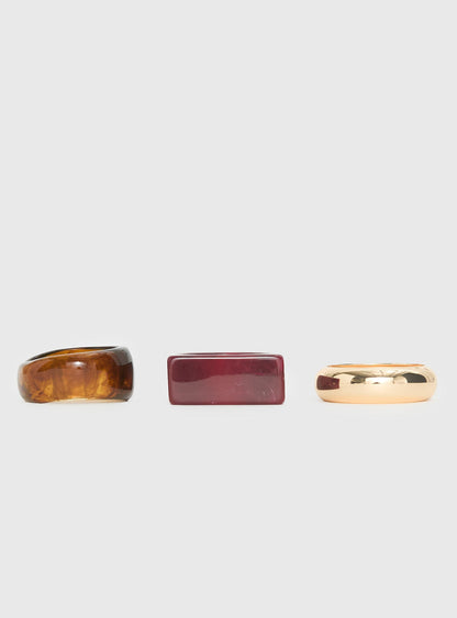 Need My Love Resin Cuff Set Multi
