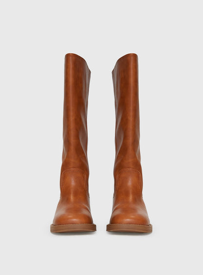 Madisson Knee High Boots Brown