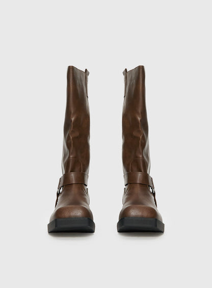 Wrecked Western Boots Brown