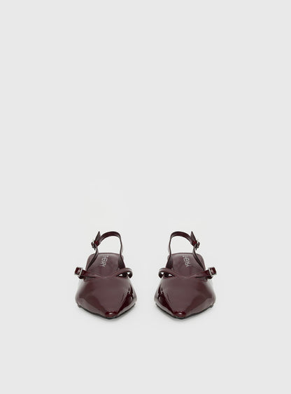 Therapy Irving Slingback Heels Burgundy
