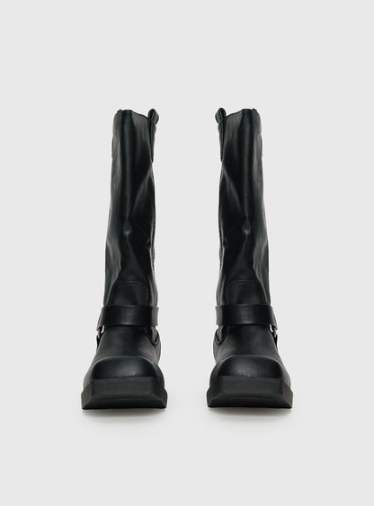 Wrecked Western Boots Black