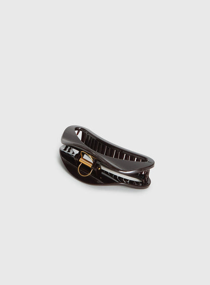 Say My Name Hair Clip Chocolate