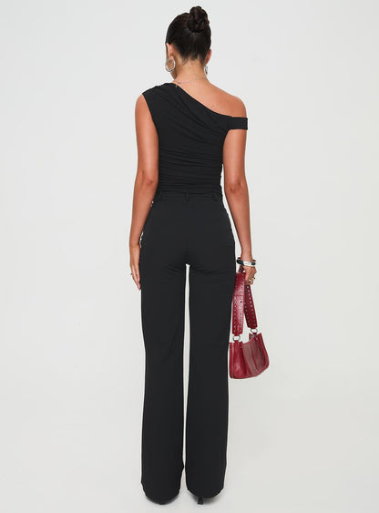 Flounce Pants Black