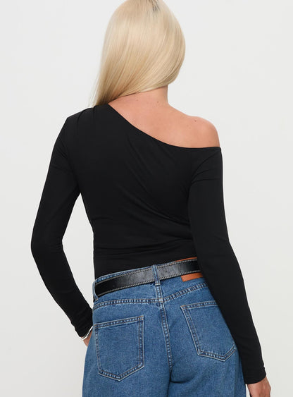 Miyako Long Sleeve Bodysuit Black