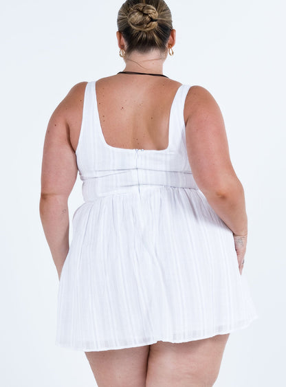 Lorinda Mini Dress White Curve