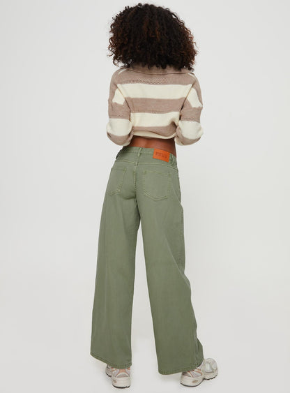 Ramos Low Rise Denim Jeans Sage