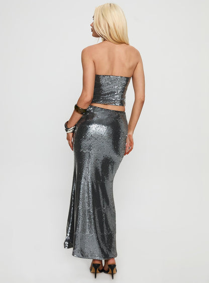 Kalokairi Cut Out Maxi Skirt Black