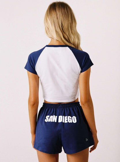 USD Homerun Tee Navy / White