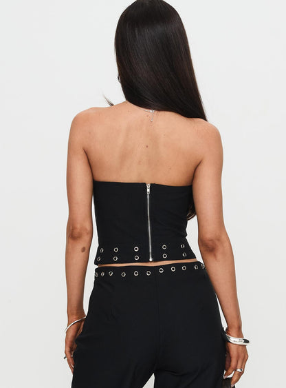 Passionette Strapless Top Black Petite