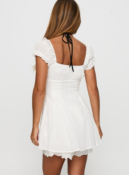 Want Your Love Playsuit White
