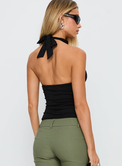 Merril Halter Top Black