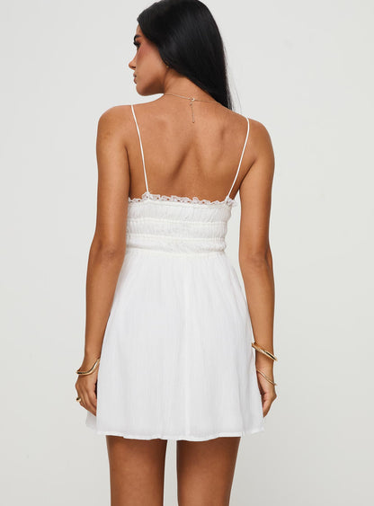 Patterstone Mini Dress White