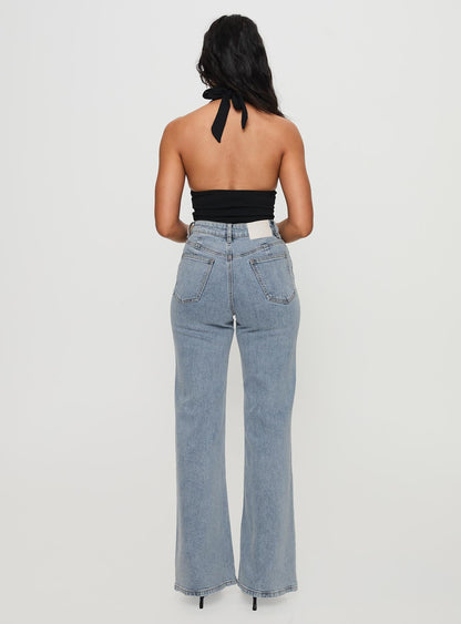 Thearlie High Rise Flared Jeans Light Wash