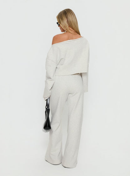 Peaks Flared Track Pants Snow Marle
