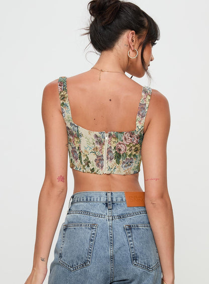 Tender Heart Corset Top Multi