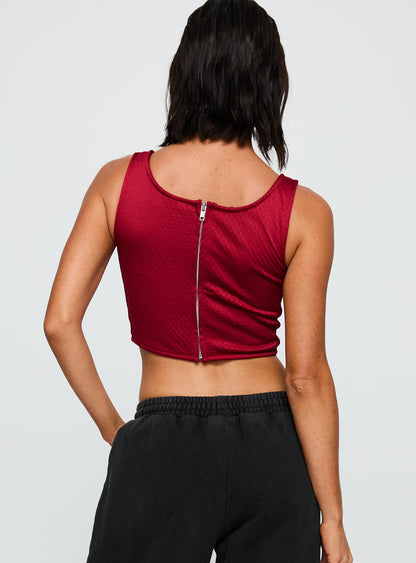 USC Jersey Corset Top Cardinal