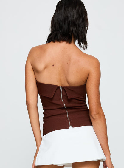 Good Looking Strapless Top Currant