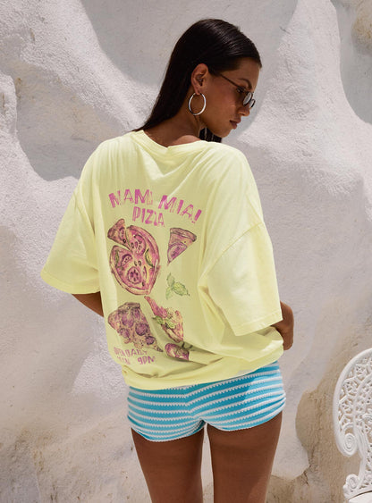 Made With Love Graphic Top Pastel Yellow