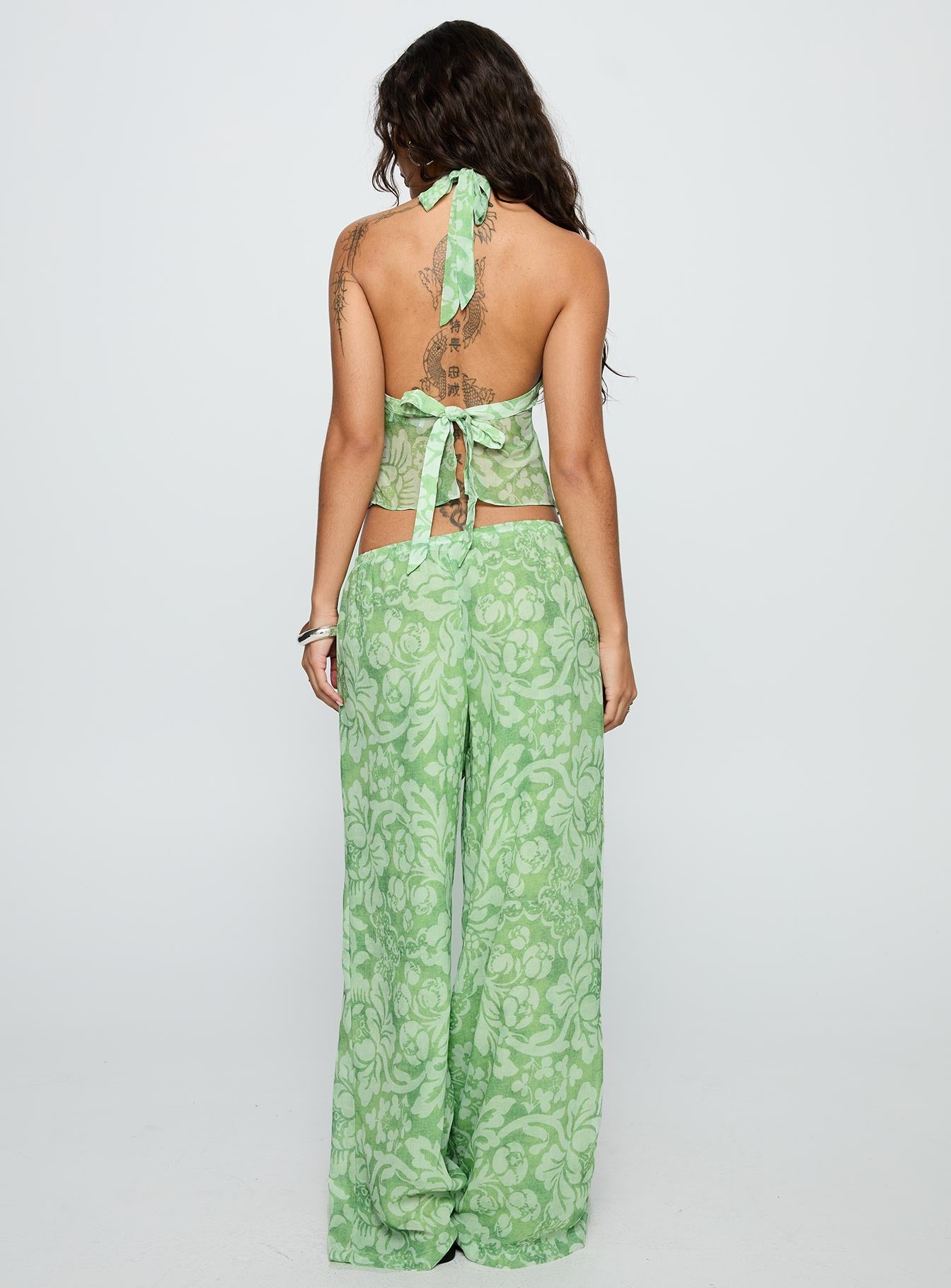 Finesse Pants Green Floral