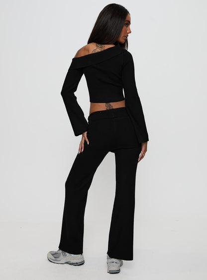 Try Me Knit Pants Black