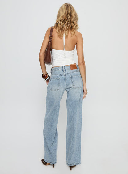 Serenitia Mid Rise Straight Leg Jeans Light Wash Tall