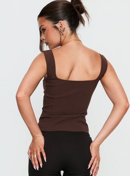 Zamie Top Chocolate